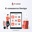 Illustration of e-commerce mobile product catalogue design with AA Logics branding.