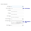Configuration screen of Magento sms extension