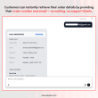 customers can instantly retrieve their order details by providing order number and email