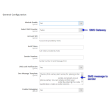 Configuration screen of Magento sms extension