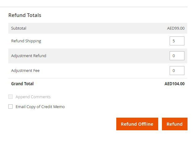 Payfort Extension online refund option